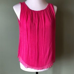 Pink Silk top Alice & Olivia flowy layer tank